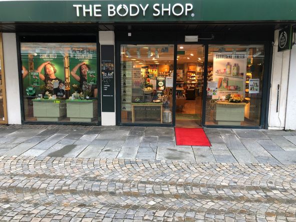 Utsiden av The Body Shop Stavanger butikken